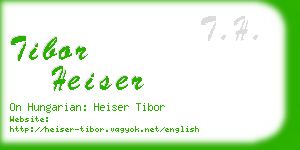 tibor heiser business card